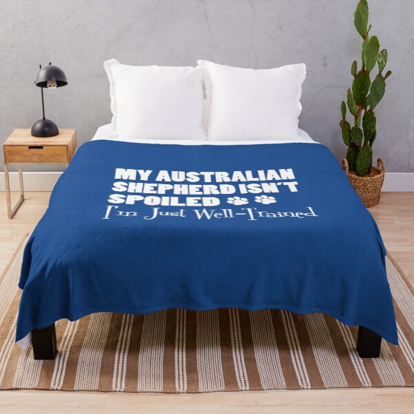 Item preview, Australian Shepherd Isn't Spoiled I'm Just Well Trained Paw Print designed and sold by jaycartoonist.