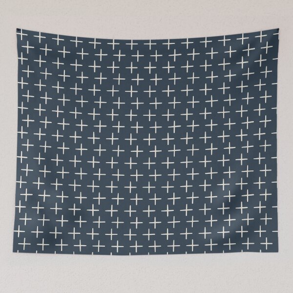 Item preview, Plus Pattern - Naval Blue designed and sold by NolkDesign.