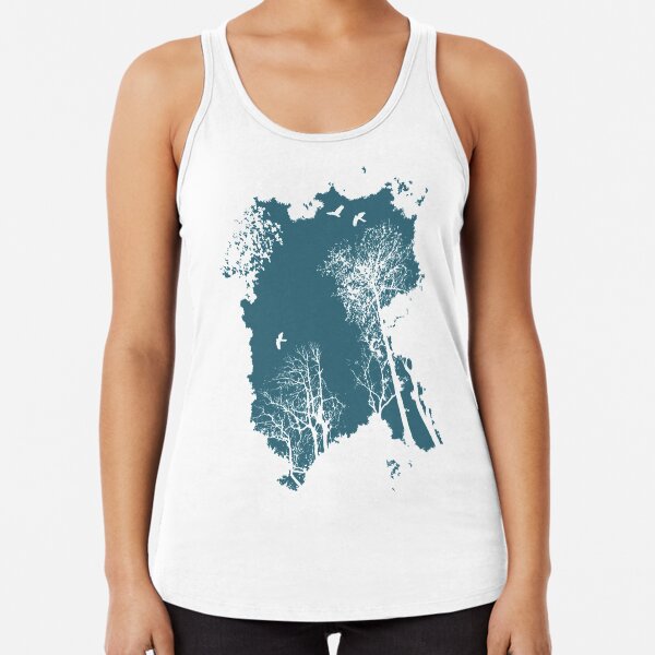 In the Forest - blue option Racerback Tank Top