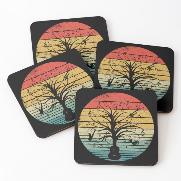 Item preview, Nature Guitar Music Tree On Vintage Sunset designed and sold by Primroaddesigns.