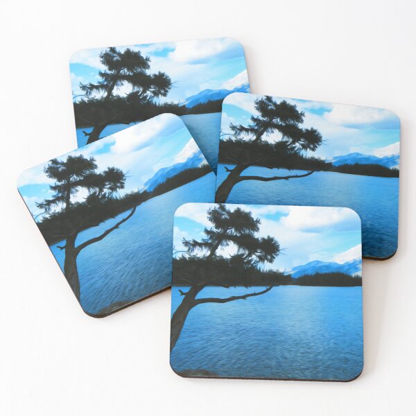 Item preview, Tree Over Lake Beauvert, Rocky Mountains, Jasper Alberta designed and sold by ACC .