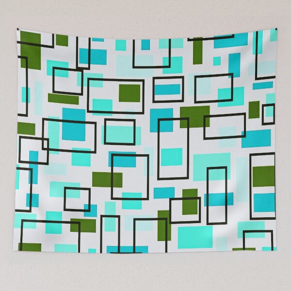 Item preview, Retro Inspired Geometric Print designed and sold by TotallyRetroArt.