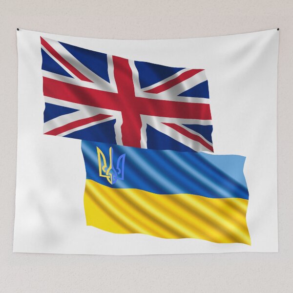 Item preview, Flag United Kingdom, Flag Ukraine, Support Ukraine designed and sold by PrintGood.