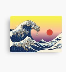 The Great Wave of Cat Canvas Print
