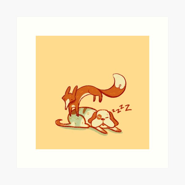 The quick brown fox jumps over the lazy dog Art Print