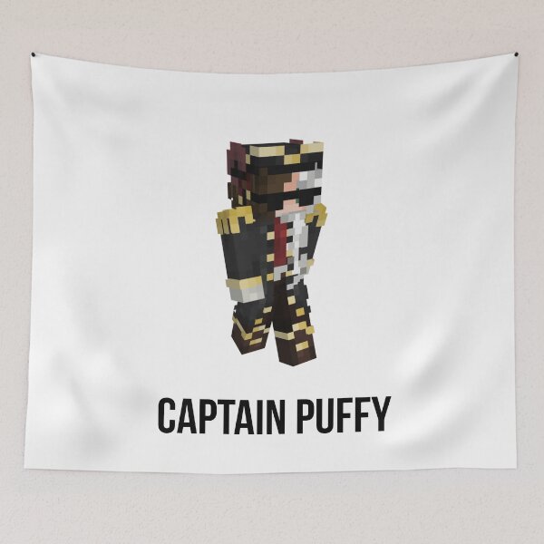 Item preview, captain puffy minecraft  designed and sold by bestizeyy.
