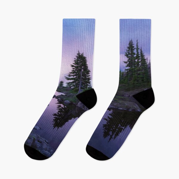 Item preview, Calm Evening Lake and Evergreens designed and sold by ACC .