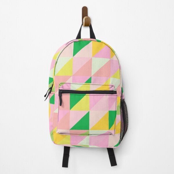 Item preview, Geometric Triangle Patchwork Pattern in Pretty Spring Pastels designed and sold by JuneJournal.
