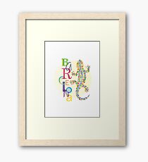 Fashion Barcelona City Lizard Framed Print