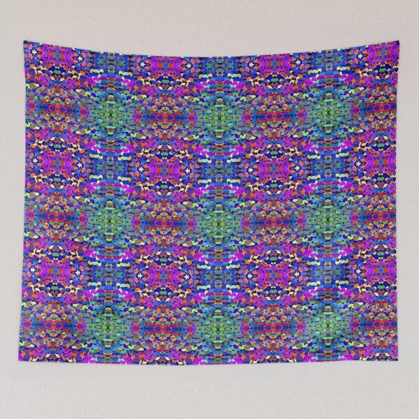 Item preview, Colorful mosaic pattern. Abstract sequin ornament designed and sold by siwabudda.