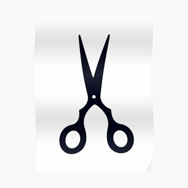 Hairdressing Scissors Black Posters | Redbubble