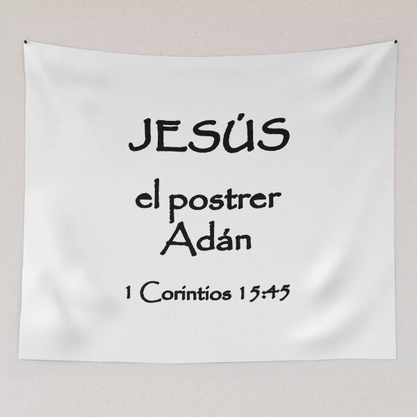 Item preview, 1 Corinthians 15:45 Jesus the Last Adam Spanish Bible Verse designed and sold by NombresDeJesus.