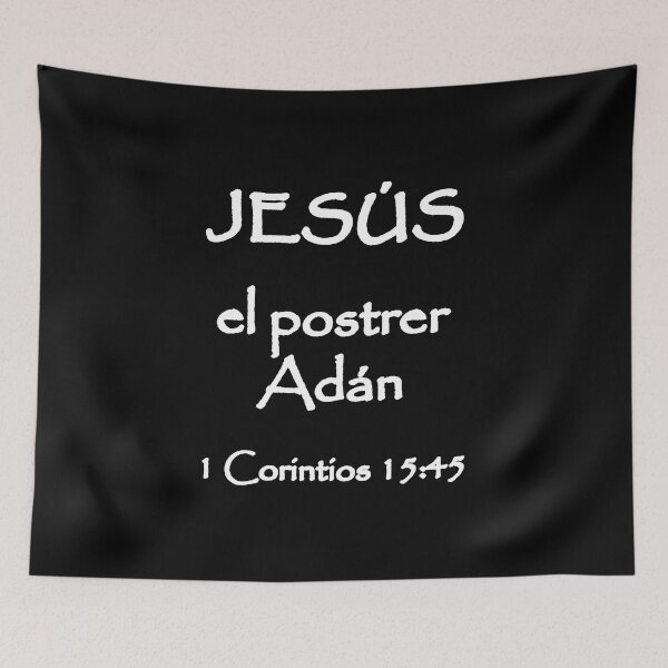 Item preview, 1 Corinthians 15:45 Jesus the Last Adam Spanish Bible Verse designed and sold by NombresDeJesus.