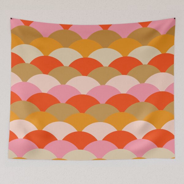 Item preview, Clamshell Pattern in Sunset Pink designed and sold by OpalEllery.