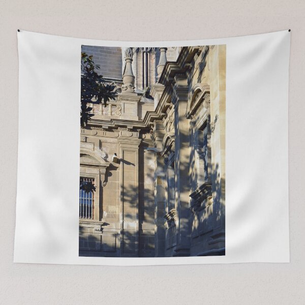 Item preview, Detail of classical building with decorations and shadow of trees designed and sold by oanaunciuleanu.