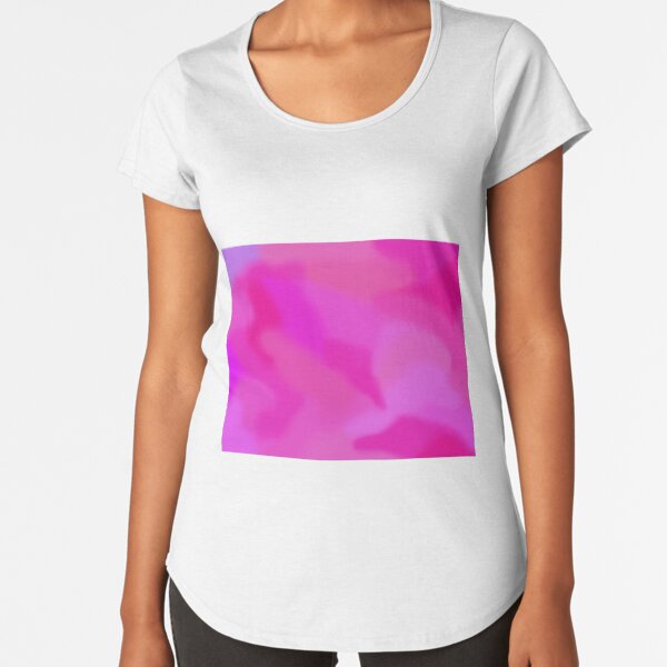 Pink Camo Premium Scoop T-Shirt