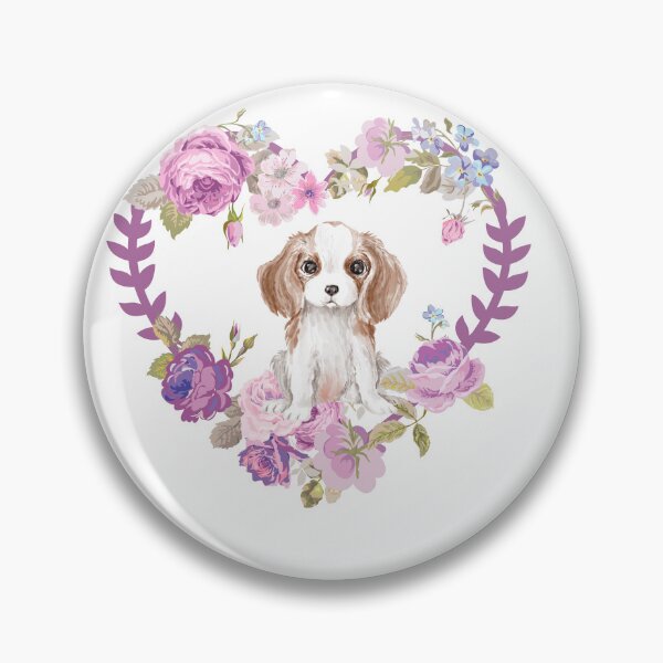 Item preview, King Charles floral dog heart wreath. King Charles mamma, Dog floral heart. Spaniel mummy. Spaniel mamma. designed and sold by Doggymadness.