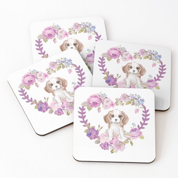 Item preview, King Charles floral dog heart wreath. King Charles mamma, Dog floral heart. Spaniel mummy. Spaniel mamma. designed and sold by Doggymadness.
