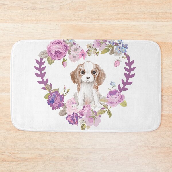 Item preview, King Charles floral dog heart wreath. King Charles mamma, Dog floral heart. Spaniel mummy. Spaniel mamma. designed and sold by Doggymadness.
