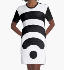 Wi-Fi Abstract Graphic T-Shirt Dress