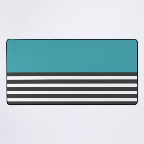 Item preview, Half Striped Gray - Solid Turquoise designed and sold by Miss Striped.
