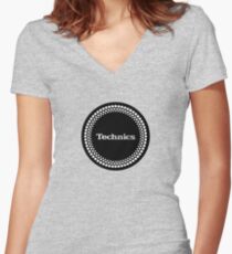 Technics Women's Fitted V-Neck T-Shirt