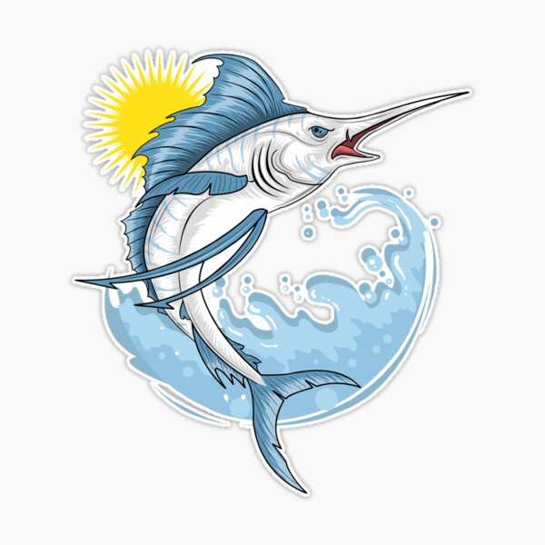 Marlin Swordfish Fishing Gift for Men Fisherman Gift Deep Sea | Canvas Print