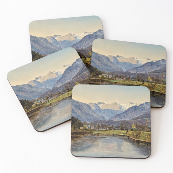 Item preview, View of The Lake Altaussee and The Dachstein by Ferdinand Georg Waldmüller designed and sold by LoveSeasonz.