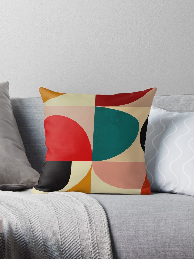 Aperçu 1 sur 4. Coussin avec l'œuvre Abstrait moderne du milieu du siècle créée et vendue par dreamprint.