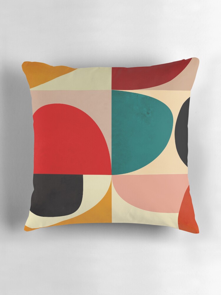 Aperçu 3 sur 4. Coussin avec l'œuvre Abstrait moderne du milieu du siècle créée et vendue par dreamprint.