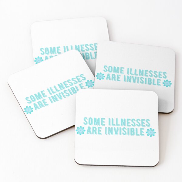 Item preview, Some illnesses are invisible turquoise blue design  designed and sold by Holly-berry-art.