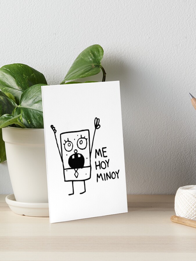 Spongebob meme face | Art Board Print