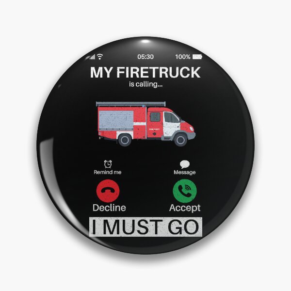 Artikelvorschau, Mein Feuerwehrauto ruft, ich muss gehen: Vintage Funny Firefighting Firefighter Firetruck Driver entworfen und verkauft von Adexyl.