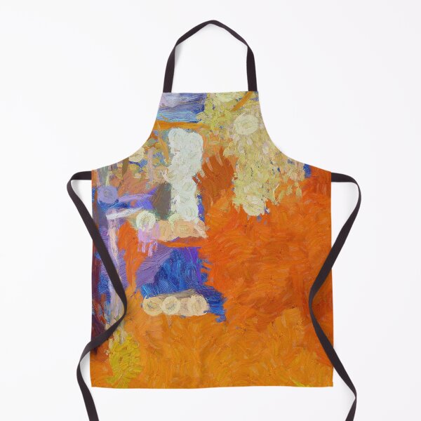Item preview, Abstract Brush Art Painting Blue Orange designed and sold by livianasgifts.