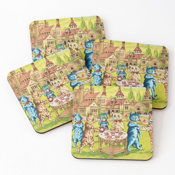 Item preview, A Tea Party on The Lawn by Louis Wain designed and sold by WonderweissStudio.