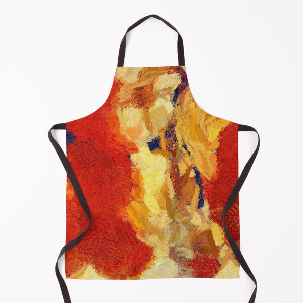 Item preview, Abstract Brush Art Painting Red Orange designed and sold by livianasgifts.