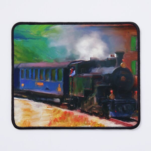Item preview, Train Painting Impressionism Artwork Travel Transportation designed and sold by livianasgifts.