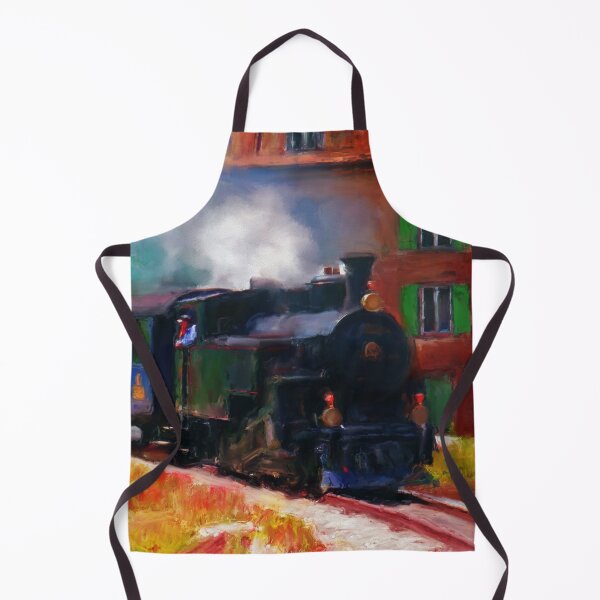 Item preview, Train Painting Impressionism Artwork Travel Transportation designed and sold by livianasgifts.
