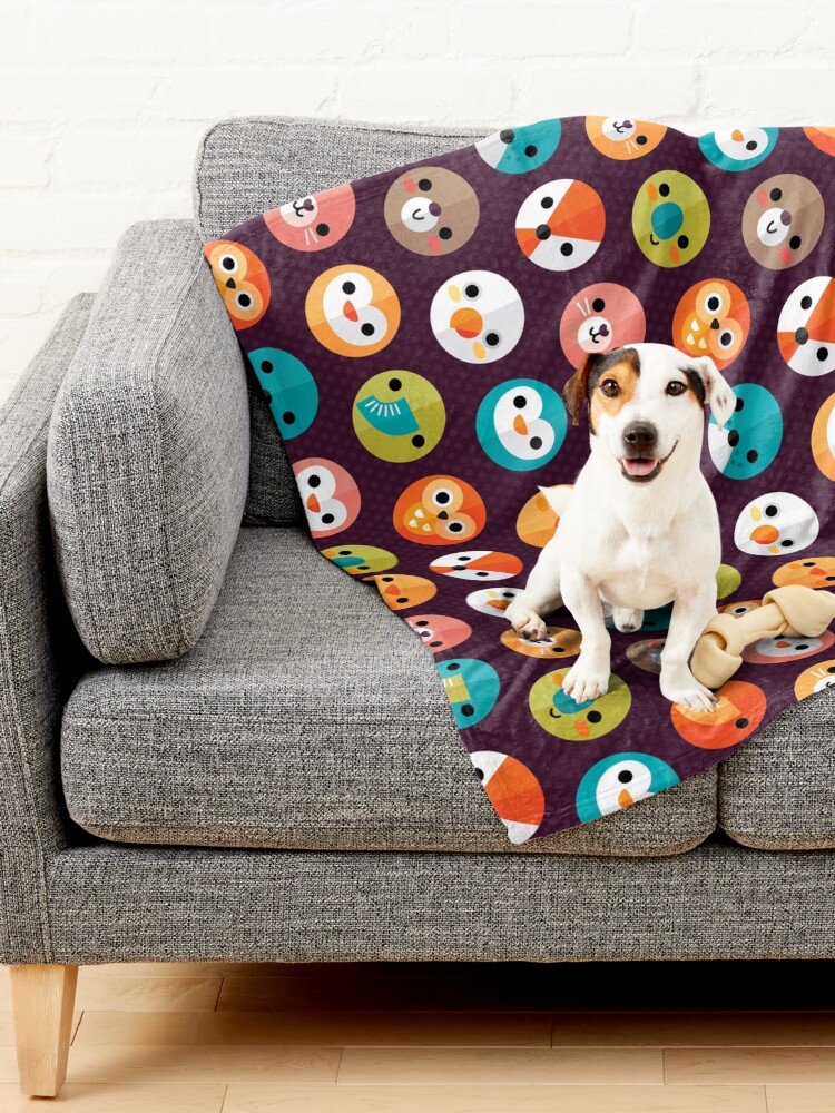 Alternate view of Smiley Faces Pet Blanket