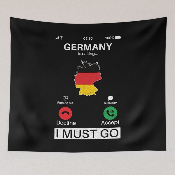 Item preview, Germany Is Calling I Must Go: Germany Home Calling - Vintage Flag German Pride Vacation designed and sold by Adexyl.