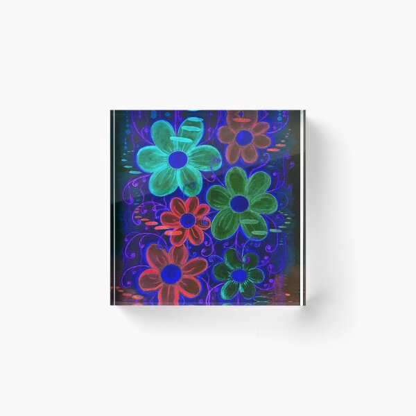 Item preview, Colorful Flowers - Neon Glow designed and sold by ckylin.