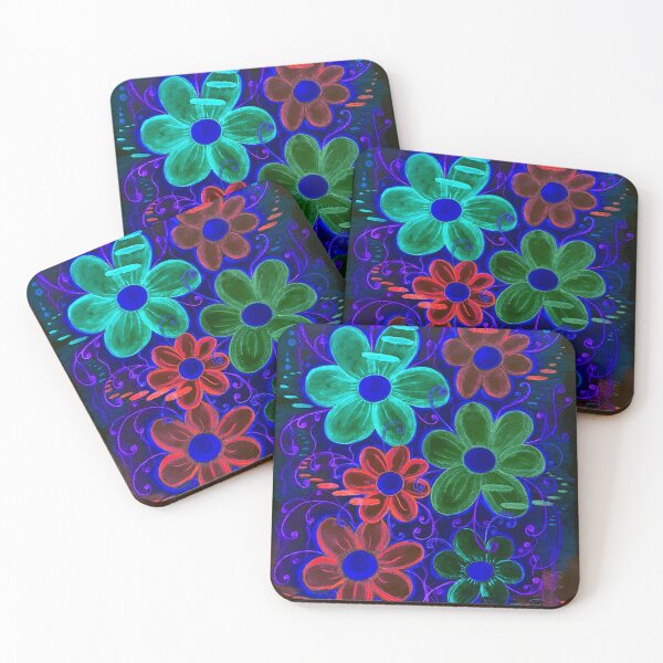 Item preview, Colorful Flowers - Neon Glow designed and sold by ckylin.