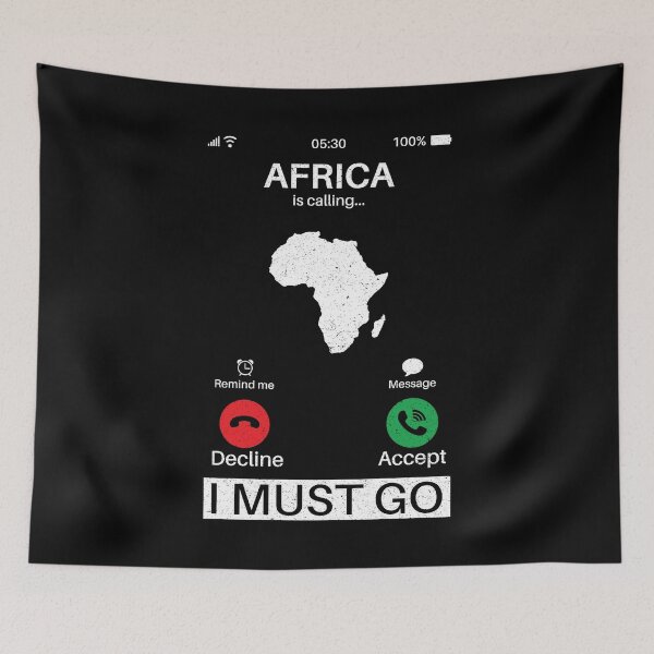 Item preview, Africa Is Calling I Must Go: Africa Home Calling - Vintage Flag African Pride Vacation designed and sold by Adexyl.
