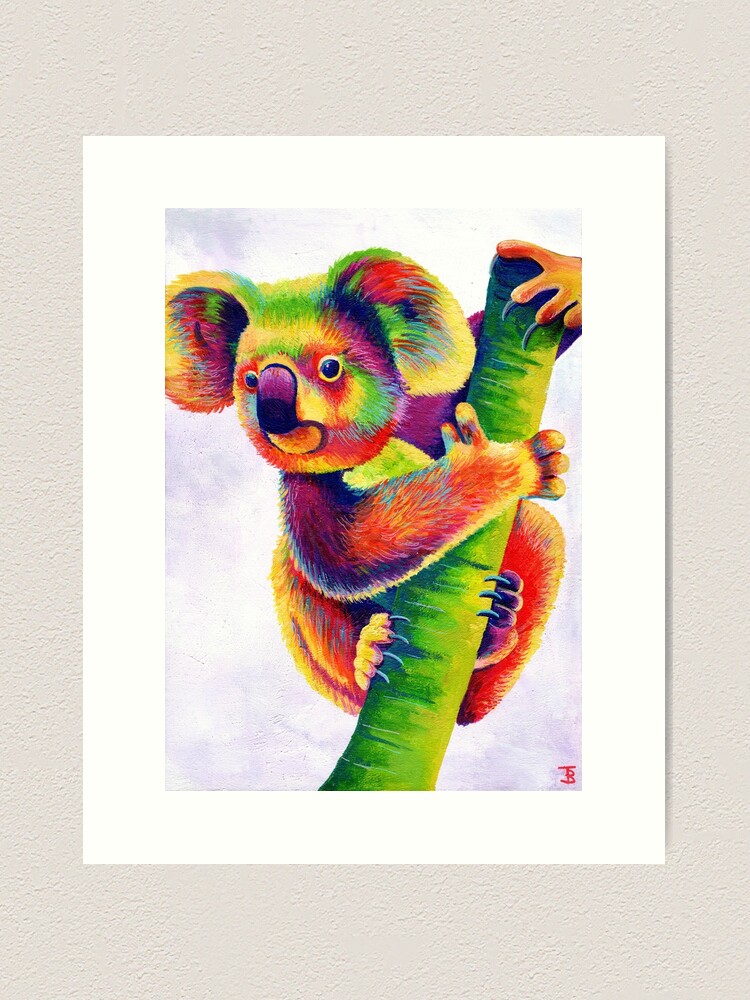 Rainbow Koala Art Print for Sale by Tiffany Budd