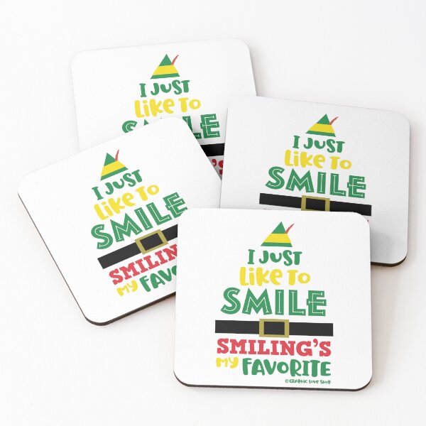 Item preview, I Just Like to Smile, Smilings My Favorite, Buddy the Elf © GraphicLoveShop designed and sold by Graphic Love Shop.