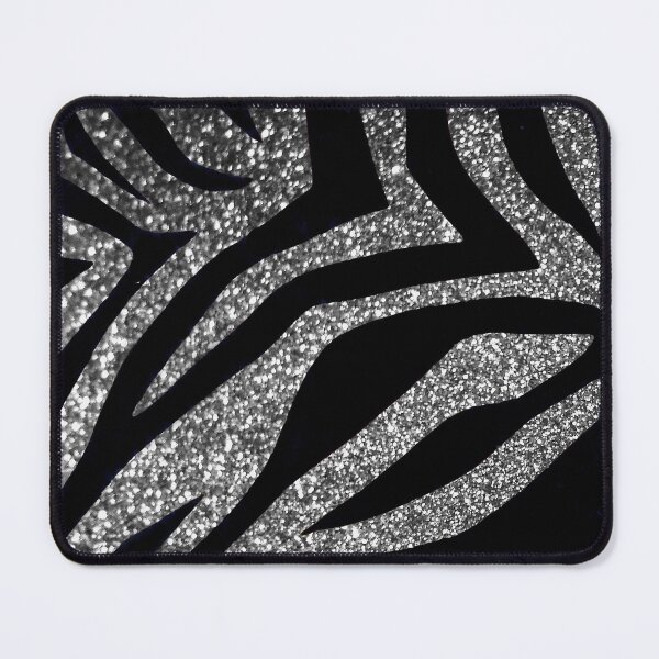 Item preview, Photographic Image of Silver Glitter Zebra Print designed and sold by CrazyCraftLady.