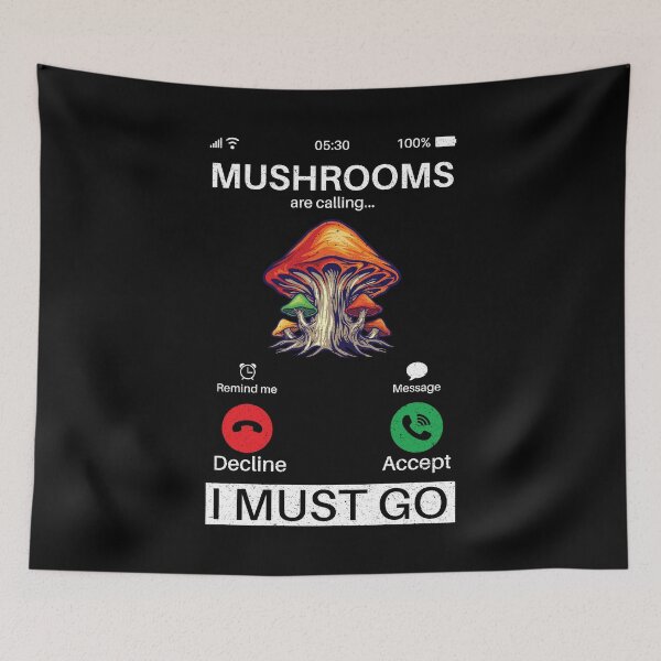 Item preview, Mushrooms Are Calling I Must Go: Vintage Mushroom Mycology Fungi Fungus Mycologist designed and sold by Adexyl.