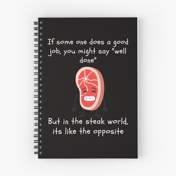 Artikelvorschau, If Some One Does A Good Job You Might Say "Well Done" In The Steak World, Its The Exact Opposite Gift for BBQ, Steak, Sirloin, Filet Mignon Lovers entworfen und verkauft von AverageJoesBBQ.