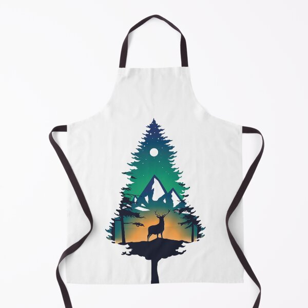 Item preview, Elk Deer Pine Tree Forest Full Moon Mountain Animal designed and sold by BakaOutfit.