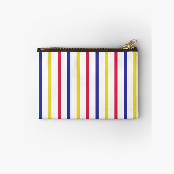 Aperçu de l'œuvre Rayures verticales (rouge, bleu, jaune) créée et vendue par Design Minds Boutique.